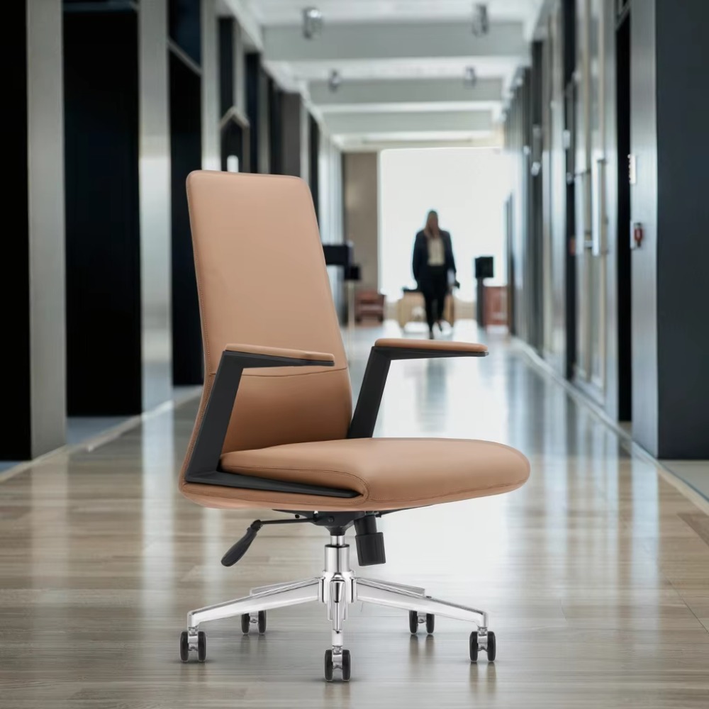Office Furniture Solutions - 中型バックオフィスゲストチェア、スチール補強、二重密度スポンジ、商業ロビー座席ソリューション