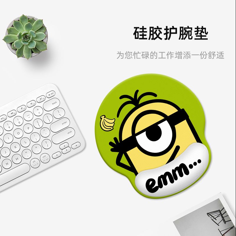 Office Furniture China - ミニオンズ漫画かわいいリストバンド付きマウスパッド カワイイ ホームオフィス シリコン製ハンドレストマット デスクマット アニメグッズ