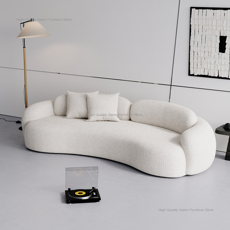 Office Furniture Luxury - イタリアンクリームスタイル休憩エリア受付ソファ北欧高級美容室衣料品店サロンソファオフィス業務用家具