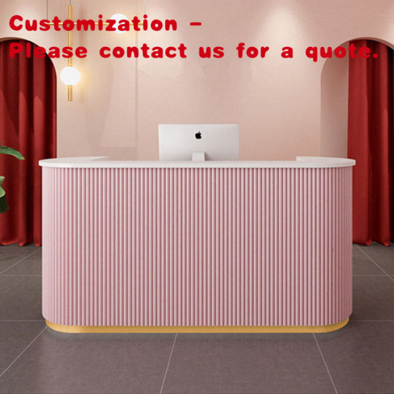 Office Furniture Luxury - カスタムメイドのモダンで豪華なMDF製受付デスク、木製オフィス家具、フロントカウンター、スパ、ネイルサロン、オフィス家具