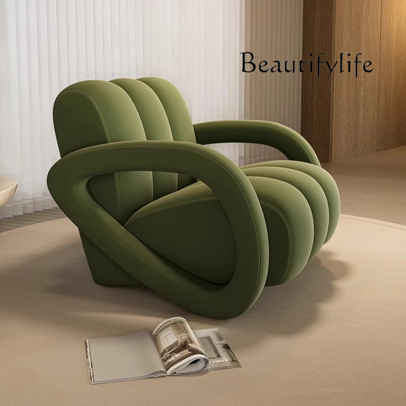 Office Furniture Jb - JBフランネルデザイナーズソファ シングル 北欧風寝室用レイジーソファチェア デイベッド オフィス モダン