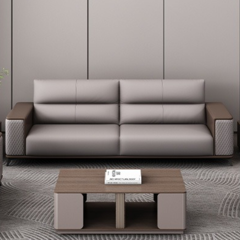 Office Furniture Luxury - ボス・リーダーズ・オフィスソファ ライトラグジュアリー 高級感 エレガント オフィスソファ 一体型レザー