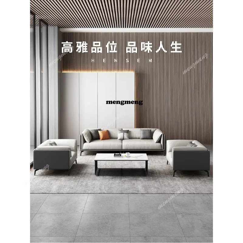 03 牛革ビジネスオフィスソファ レセプションリビングルーム - Office Furniture Luxury のレビューと価格