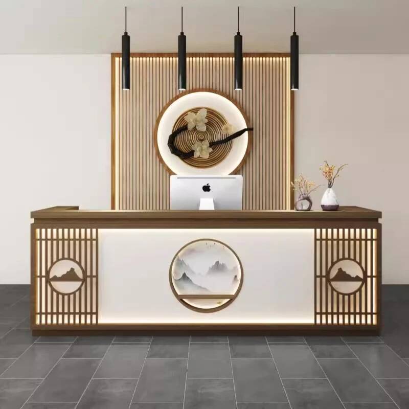 シンプルでクラシックな受付デスク、シニアスタイルの美容院、ア - Office Furniture Usa のレビューと価格