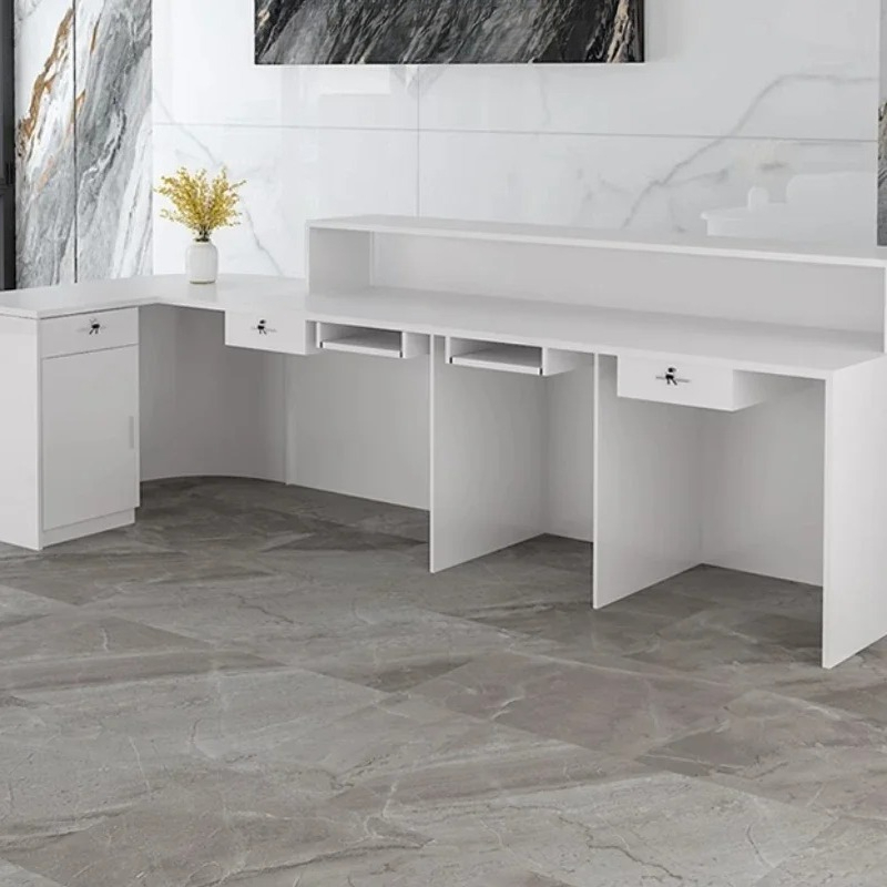 高級収納付き受付デスク シニア向けカスタムビューティーデコレ - Office Furniture Usa のレビューと価格