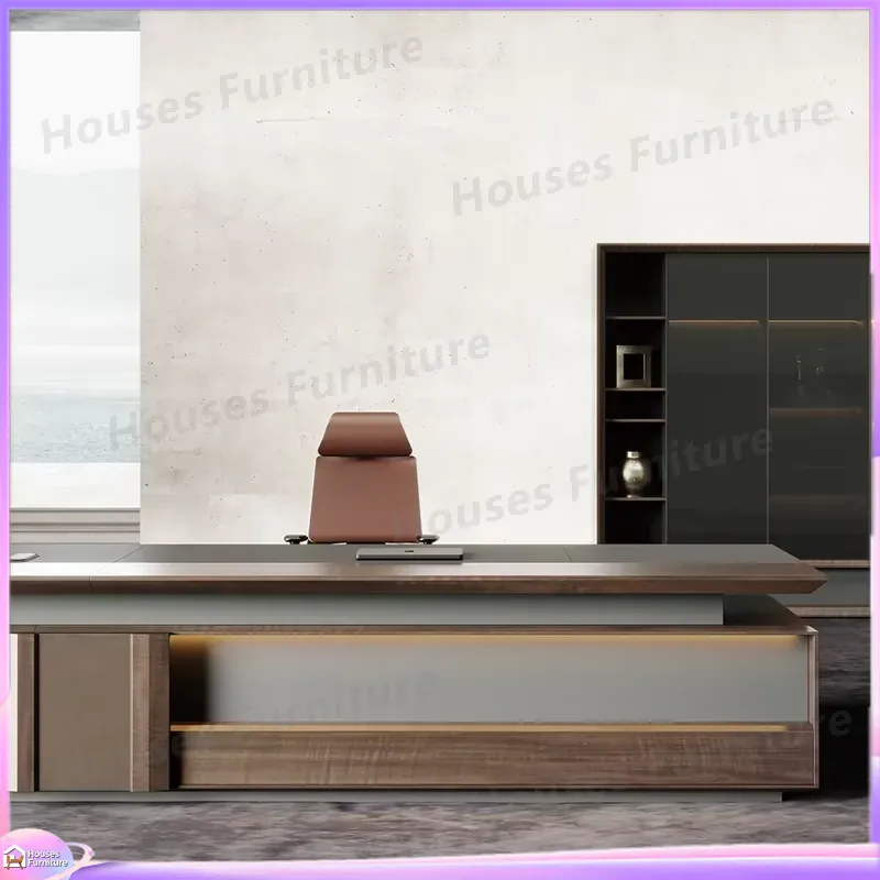 高級エグゼクティブデスク 無垢材オフィス家具 ブラウン CE - Office Furniture Luxury のレビューと価格
