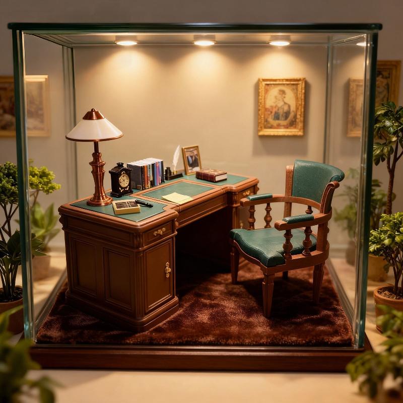 112個のドールハウス家具、オフィスデスクと椅子、ミニチュア - Office Furniture Solutions のレビューと価格